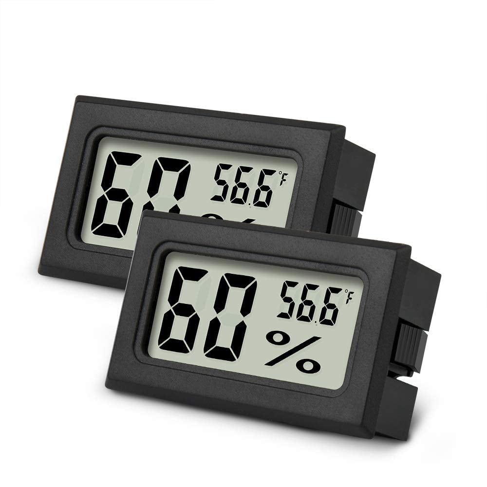 Mini Hygrometer Thermometer 2PCS Mini Digital Hygrometer, Hygrometer, Indoor Hygrometer, Humidifier, Greenhouse, Garden, Basement, Closet, etc. Temperature Hygrometer.