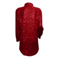 thumbnail image 3 of AherBiu Robe à Paillettes pour Femmes à Manches Longues, Boutonnée, Col à Revers, Col en V, Scintillante, Tenue de Boîte de Nuit, Robe Courte de Soirée, 3 of 7