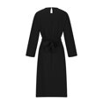 thumbnail image 5 of Gspmoly Robes d'Été pour Femmes 2025, Mode pour Femmes Col Rond Ample Manches Longues Uni Robe Mi-Mollet Longue Robe Robes d'Été pour Femmes Économies d'Été Liquidation, 5 of 5