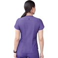 thumbnail image 2 of Adar Pro Heather Sarraus pour Femmes - Haut de Sarrau Moderne à Col en V - P7002H - Heather Grape - TP, 2 of 7