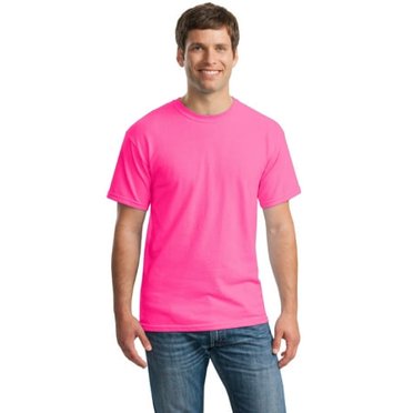 Gildan Mens 5.3 Oz. Heavy Cotton T-Shirt G500 -Safety Pink Xl