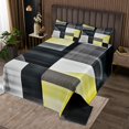 thumbnail image 2 of Erosebridal Futuristic Abstract Coverlet Set Queen, Geometric Ombre Bedding Set, Chic Square Decor 3pcs, 2 of 5