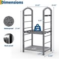 thumbnail image 4 of EastVita 30 Inch High Firewood Rack Outdoor, Indoor Log Storage Organizer, Silver, 4 of 8