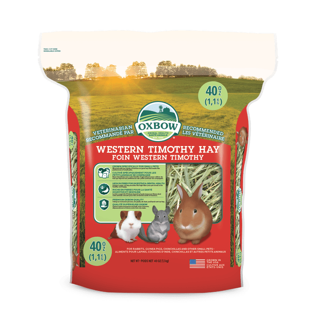Oxbow Natural Western Timothy Hay Small Animal Food 40oz Bag