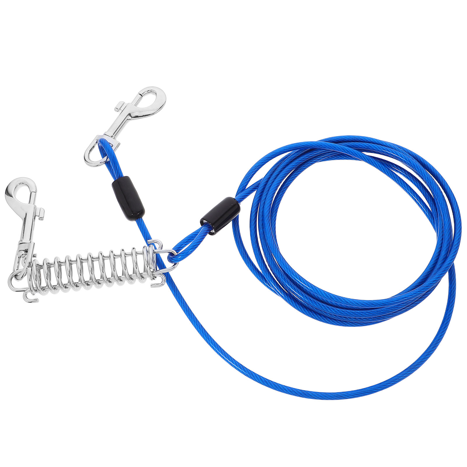 Raindrops Heavy Duty Blue Dog Leash with Ergonomic Handle and Swivel Hook for Comfortable Pet Control
