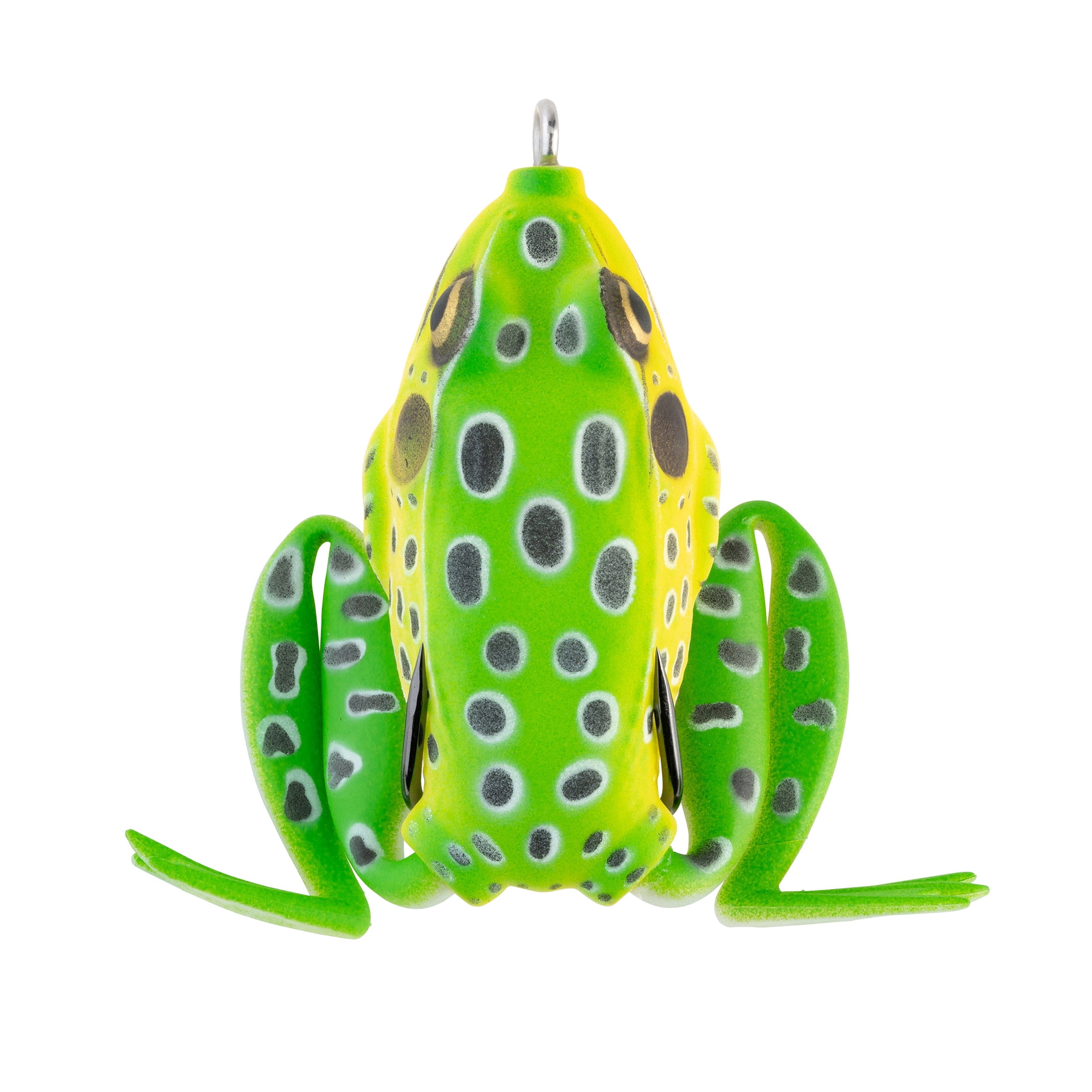 Lunkerhunt LF03 Lunker Frog Hollow Body Frog, 2 1/4" at Rest/4 1/2" Extend, 1/2 oz, Leopard, Floating - Fishing Lure