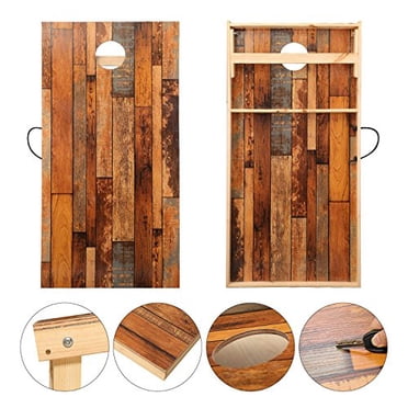 OOFIT Jeu de Trous de Maïs en Bois Massif de Qualité Supérieure, Planches de Trous de Maïs Portatives à Taille Ajustable avec Ensemble de 8 Sacs de Trous de Maïs Professionnels, Jeu de Lancer Familial pour Cour Arrière