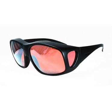 Extra Large Sunglasses that Fit Over Prescription Glasses Featuring (HD) Blue Blocker Lenses for Men and Women