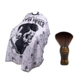 thumbnail image 1 of Cape de Coupe de Cheveux Simple et à la Mode Imperméable Réglable avec Brosse à Cou Accessoires de Coupe de Cheveux en Fibre Douce, 1 of 8