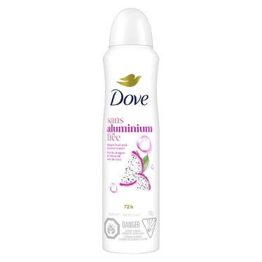 Dove Désodorisant en Vaporisateur à Sec Sans Aluminium Fruit du Dragon et Crème de Noix de Coco, 113 g