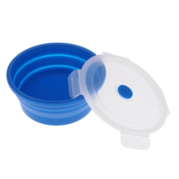 tamizeot Collapsible Silicone Camping Bowl, Food-grade and 400ml Green BPA-free Blue 600ml