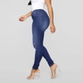 thumbnail image 2 of Bigersell Jeans Womens Cropped Jeans Discount Ladies Bell Bottom Jeans Capris Denim Pants Button Closure Ripped Female Plus Size Jeans Straight Mid Waist Ankle Length Pants Style J-240 Navy S, 2 of 4