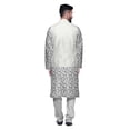 thumbnail image 3 of Atasi Ensemble Kurta Pyjama Imprimé Veste Col Mandarin Chemise Ethnique Traditionnelle, 3 of 5