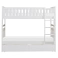 thumbnail image 3 of Lexicon Galen 2-Storage Boxes Transitional Wood Twin over Twin Bunk Bed in White, 3 of 7