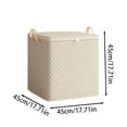thumbnail image 2 of Home Textile Storage Solutions for Living Room and Bedroom - Extra Large Wavy Grey Heavy Duty Cloth Organizer Bags for Moving Durable Capacity Blanket Bags with Handles, 2 of 4