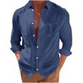 thumbnail image 1 of RKSTN Cardigan pour Homme Décontracté Mode Col Rabattu Chandail Uni Manches Longues Hauts en Coton Décontractés Stylés pour l'Automne, 1 of 9