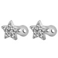 thumbnail image 3 of KLKCMS 2 Pcs Hauts d'Ancrage Dermique et Base en Acier Titane Bijoux de Perçage Étoile/, 3 of 9