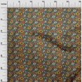 thumbnail image 2 of oneOone Georgette Viscose Fabric Leaves & Floral Block Decor Fabric Printed BTY 42 Inch Wide, 2 of 5