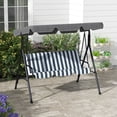 thumbnail image 2 of Outsunny 3-Seat Patio Swing Chair with Adjustable Canopy Grey and White, 2 of 10