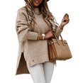 thumbnail image 2 of Innerwin Chandail d'Hiver Chaud pour Femmes, Loungewear, Demi-Col Roulé, Chandail Ample, Khaki 3TG, 2 of 3