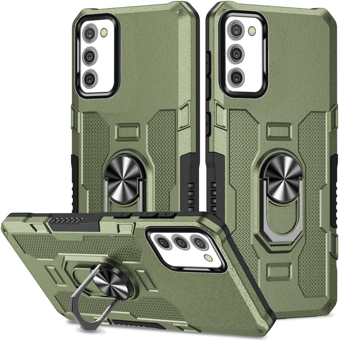 HCTian Case for Galaxy A03S Case, Samsung A03S SM-A037U Case, Heavy Duty Kickstand Holder Built-in Magnetic Car Mount Shockproof Camera Protective Phone Cover for Samsung Galaxy A03S