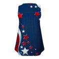 thumbnail image 4 of KIHOUT Plus Size Women's 4th of July Tank Top V Neck Button Sleeveless Front Ruffled Print Tunic Tops Navy 3XL, 4 of 4