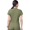 thumbnail image 2 of Adar Pro Heather Sarraus pour Femmes - Haut de Sarrau Moderne à Col en V - P7002H - Heather Olive - TTP, 2 of 7