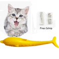 thumbnail image 2 of Big Clearance! Cat Fish Shape Toothbrush Toy With Catnip Pet Eco-Friendly Silicone Molar Stick Teeth Cleaning Toy For Cats, 2 of 6