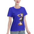 thumbnail image 2 of T-Shirt Basique à Manches Courtes pour Femme une Pièce Robin, 2 of 6