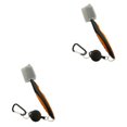 thumbnail image 4 of Redempat Stainless Steel Golf Club Brush Portable Solid Color Shoe Brushes Orange with Lid 2Set, 4 of 6