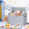 thumbnail image 2 of Babyjoy Kids Toy Box Wooden Flip-top Storage Chest Bench W/ Cushion Safety Hinge, 2 of 10