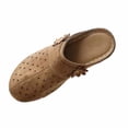 thumbnail image 3 of RKSTN Slippers for Women Pu Clogs Spring Summer Solid Color Trendy Novel Closed Toe Exposed Flat Soled Comfort Mules with Slight Heel, 3 of 5