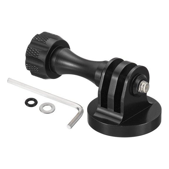 Unique Bargains Adaptateur de Trépied pour Caméra d'Action 1/4 Pieds en Aluminium avec Vis Style 1, Noir