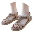 thumbnail image 3 of TrendOFT Sandales à Assise Plantaire pour Femmes Confortables pour Sorties Décontractées Vacances Journées à la Plage et Rendez-Vous avec Bout Ouvert et Brides Extensibles pour un Style Sans Effort Sandales Plates d'Été pour Femmes Beige 39, 3 of 9