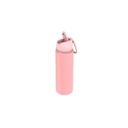 Mainstays 24 fl oz Pink Double Wall Vacuum Insulated Stainless Steel Sport Water Bottle, Leakproof Lid, for Gym Travel & Daily Use