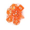 thumbnail image 1 of 7Pcs/Set Translucent Polyhedral Dice Set for Dungeons Dragons Pathfinder D&D RPG (D4 D6 D8 D10 D12 D20 D%) orange, 1 of 1