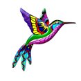 thumbnail image 4 of Wweixi Iron Hummingbird Hanging Home Decor Crafts Ornament Birds Outdoor Pink 5Set, 4 of 6