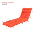 thumbnail image 3 of Costway 2 Pcs Coussin de Chaise Longue 73 Pouces Coussin Rembourré pour Fauteuil Inclinable Intérieur Extérieur Orange, 3 of 10