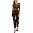 thumbnail image 2 of INSPIRE CHIC Blouse en Tricot Extensible à Encolure Bateau pour Femme à Manches 3/4 pour le Travail, 2 of 6