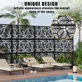 thumbnail image 2 of OUYAWEI Metal Privacy Screen,Freestanding Decorative Divider,Extended Height Privacy Screen with Stable Base for Garden,Petal design, 2 of 8