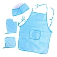 thumbnail image 4 of simhoa Kids Aprons Kids Kitchen Toys Aprons for Cooking for Baking Cosplay Painting blue, 4 of 8
