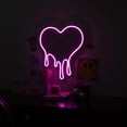 thumbnail image 4 of Miroir LED rose fluo en forme de cœur alimenté par USB de 13 pouces de Merkury Innovations, 4 of 5