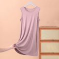 thumbnail image 2 of Diufon Robe de Pyjama pour Femme Été Mince Respirante Sans Manches Col Ras du Cou Chemises de Nuit Décontractées Amples Vêtements de Nuit pour la Maison, 2 of 4