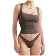 thumbnail image 3 of Lixiuxyad Basic Tank Tops Women Sexy Square Neck Tank Top Summer Going Out Basic Shirt, 3 of 5