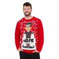 thumbnail image 1 of #Elfie Hashtag Sweater Men's Ugly Christmas Sweater, 1 of 2