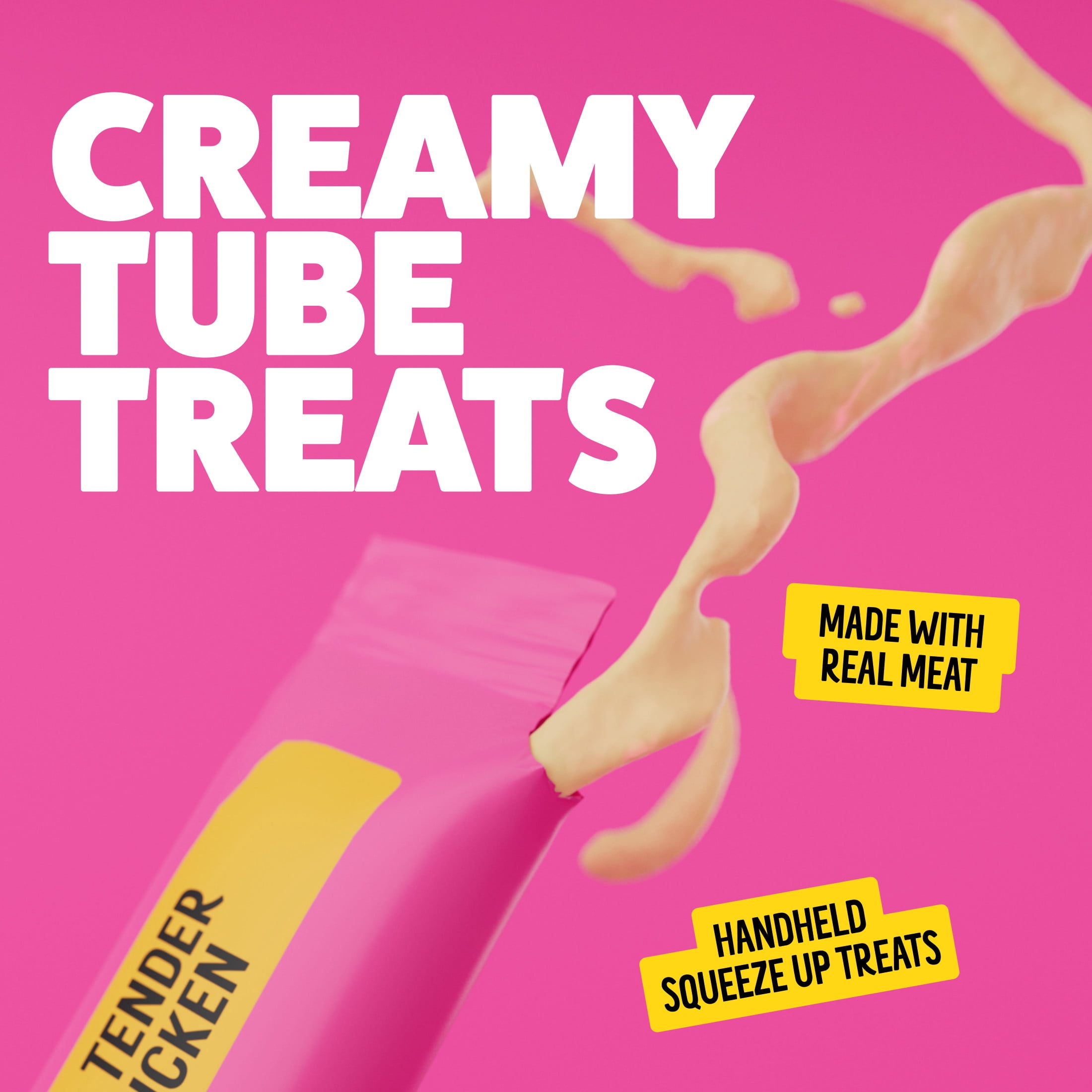 BONKERS Tubes à Lécher Saveur de Poulet Gâteries Humides Léchables pour Chats Lot de 4