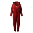 thumbnail image 4 of LSLJS Combinaisons d'Hiver pour Femmes, Combinaison à Capuche à Manches Longues pour Femmes Pyjama Décontracté d'Hiver Chaud Combinaison de Nuit, 4 of 5