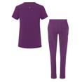 thumbnail image 2 of Adar Addition Go-Higher Scrub Set For Women - Notched V-Neck Scrub Top & Skinny Cargo Scrub Pants, 2 of 7