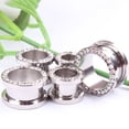 thumbnail image 2 of 1 Paire de Tunnels d'Oreille en Strass en Acier Inoxydable pour Perçage, Bouchons, Jauges, Kits d'Étirement d'Oreille, 2 of 8