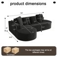 thumbnail image 2 of Fully Compressed Frameless Sofa, Modular Combination Sofa (L-shaped Recliner), Modern Cloud-style Combination Sofa (deep Seat), Corduroy Fabric Compressed Sofa (no Assembly Required), 2 of 13